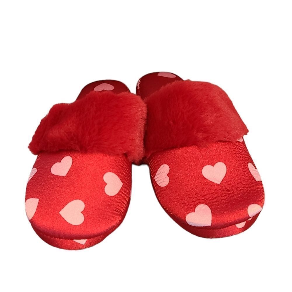 INC International Concepts Womens Faux-Fur-Trim Gift Bag Candy Hearts